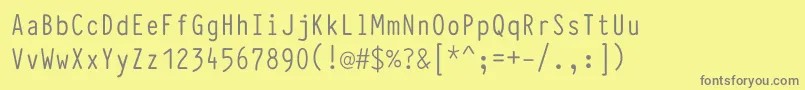 TypewcondRegular Font – Gray Fonts on Yellow Background