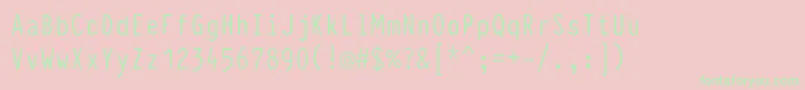 フォントTypewcondRegular – ピンクの背景に緑の文字