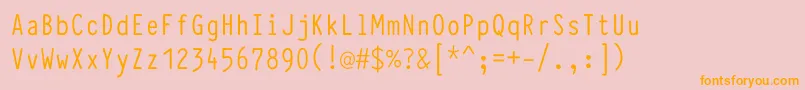 TypewcondRegular Font – Orange Fonts on Pink Background