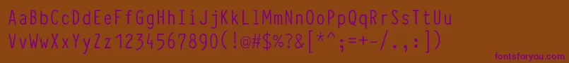TypewcondRegular Font – Purple Fonts on Brown Background