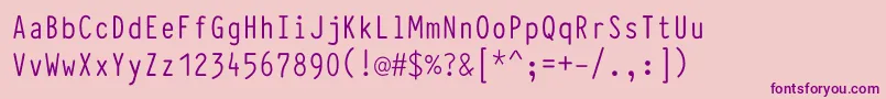 フォントTypewcondRegular – ピンクの背景に紫のフォント