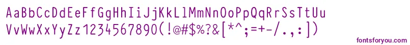 Шрифт TypewcondRegular – фиолетовые шрифты