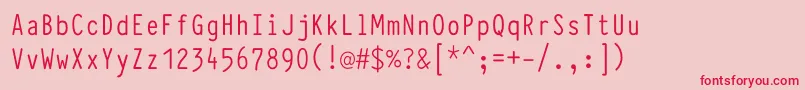 TypewcondRegular Font – Red Fonts on Pink Background