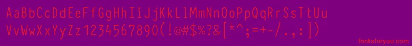Шрифт TypewcondRegular – красные шрифты на фиолетовом фоне