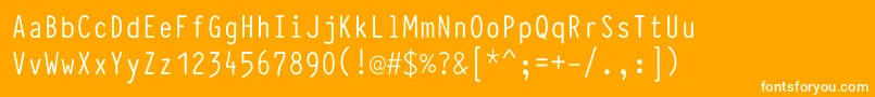 TypewcondRegular Font – White Fonts on Orange Background