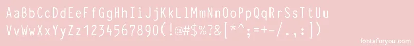 フォントTypewcondRegular – ピンクの背景に白い文字