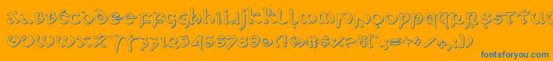 FirstOrderShadow Font – Blue Fonts on Orange Background