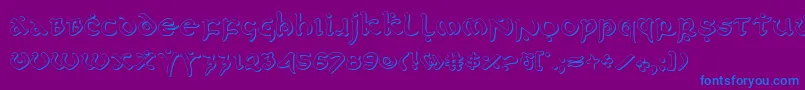 FirstOrderShadow Font – Blue Fonts on Purple Background