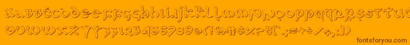 FirstOrderShadow Font – Brown Fonts on Orange Background