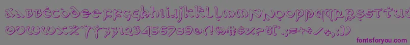 FirstOrderShadow Font – Purple Fonts on Gray Background