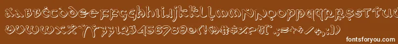 FirstOrderShadow-fontti – valkoiset fontit ruskealla taustalla
