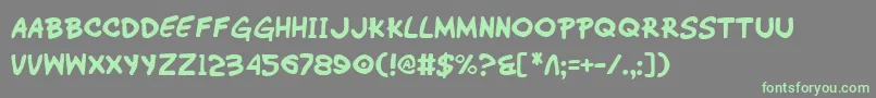 More about WimpOut Font WimpOut Font – Green Fonts on Gray Background