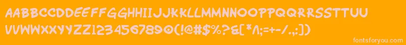 WimpOut Font – Pink Fonts on Orange Background