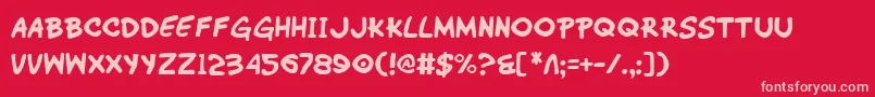 WimpOut Font – Pink Fonts on Red Background