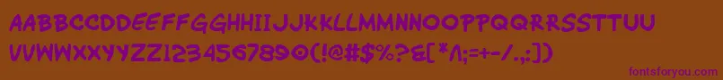 WimpOut Font – Purple Fonts on Brown Background