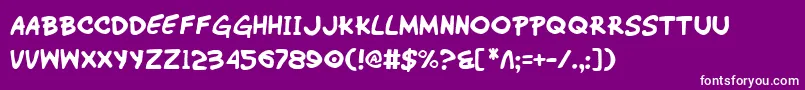 WimpOut Font – White Fonts on Purple Background