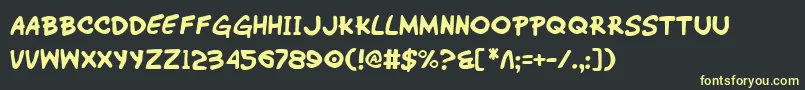 WimpOut Font – Yellow Fonts on Black Background
