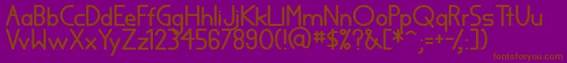 Czcionka Eloquence – brązowe czcionki na fioletowym tle