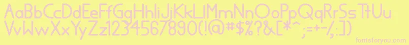 Eloquence Font – Pink Fonts on Yellow Background