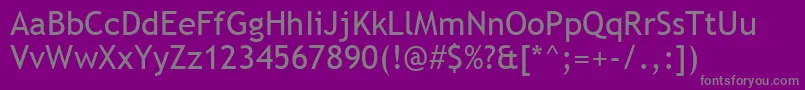 Ft46-Schriftart – Graue Schriften auf violettem Hintergrund