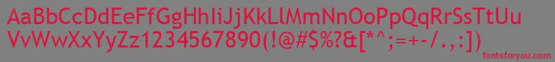 Ft46 Font – Red Fonts on Gray Background