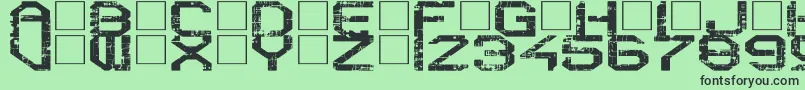 RebootCrush Font – Black Fonts on Green Background