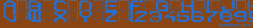 RebootCrush Font – Blue Fonts on Brown Background