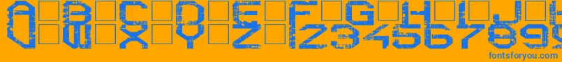 RebootCrush Font – Blue Fonts on Orange Background