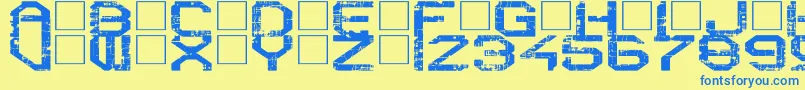 Więcej informacji o czcionce RebootCrush Czcionka RebootCrush – niebieskie czcionki na żółtym tle