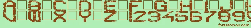RebootCrush Font – Brown Fonts on Green Background