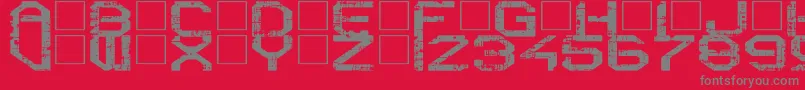 フォントRebootCrush – 赤い背景に灰色の文字