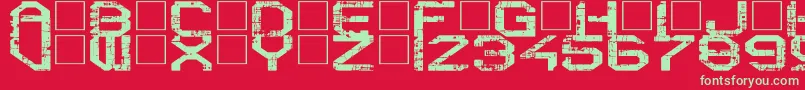 RebootCrush Font – Green Fonts on Red Background