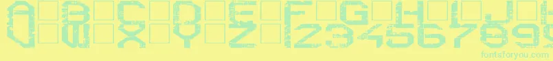 RebootCrush Font – Green Fonts on Yellow Background