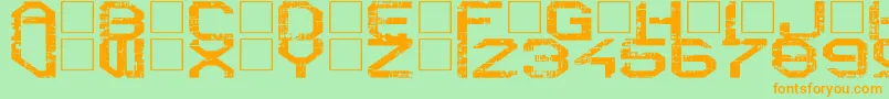 fuente RebootCrush – Fuentes Naranjas Sobre Fondo Verde