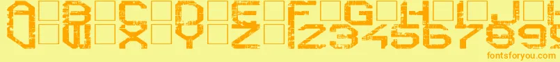 Шрифт RebootCrush – оранжевые шрифты на жёлтом фоне