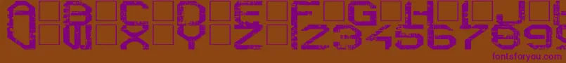 RebootCrush Font – Purple Fonts on Brown Background
