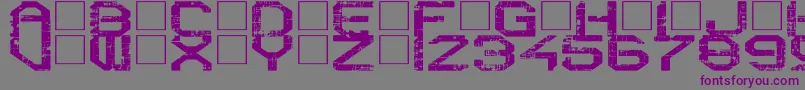 Шрифт RebootCrush – фиолетовые шрифты на сером фоне