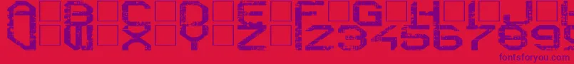 RebootCrush Font – Purple Fonts on Red Background