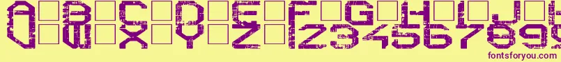 RebootCrush Font – Purple Fonts on Yellow Background
