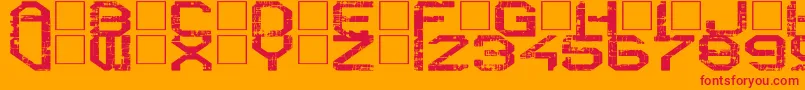 RebootCrush Font – Red Fonts on Orange Background