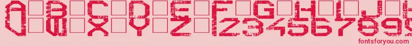 RebootCrush-Schriftart – Rote Schriften auf rosa Hintergrund