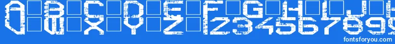 フォントRebootCrush – 青い背景に白い文字