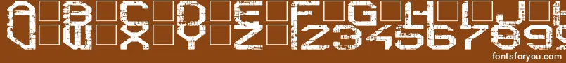 RebootCrush Font – White Fonts on Brown Background
