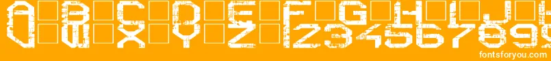 RebootCrush Font – White Fonts on Orange Background