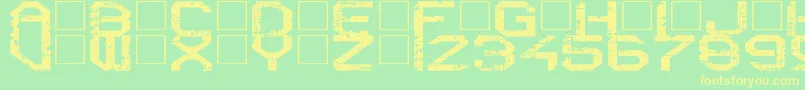 RebootCrush Font – Yellow Fonts on Green Background