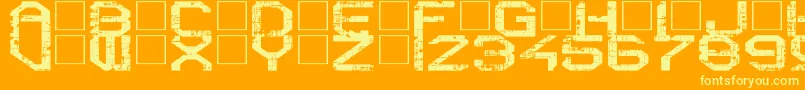 Подробнее о шрифте RebootCrush Шрифт RebootCrush – жёлтые шрифты на оранжевом фоне