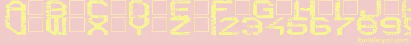Czcionka RebootCrush – żółte czcionki na różowym tle