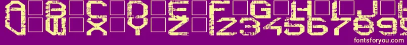 RebootCrush Font – Yellow Fonts on Purple Background