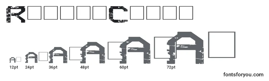 RebootCrush Font Sizes