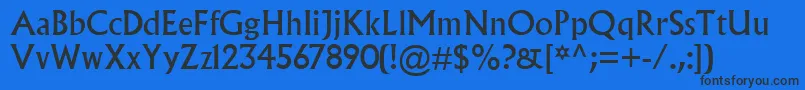 AlbertusMt Font – Black Fonts on Blue Background